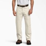 Dickies Men's Relaxed Fit Double Knee Carpenter Painter's Pants - Natural Beige Size 34 X 32 (2053)