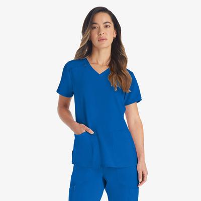 Dickies Women's Eds Essentials V-Neck Scrub Top - Royal Blue Size S (DK615)