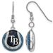 Women's Tampa Bay Rays Sterling Silver Enameled Baseball Earrings