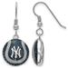 Women's New York Yankees Sterling Silver Enameled Baseball Earrings