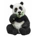 World Menagerie Knodara Realistic Lifelike Adorable China Giant Panda Bear Eating Figurine Resin in Black | 8.25 H x 6.5 W x 6.25 D in | Wayfair