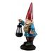 August Grove® Madeira Whimsical Enchanter Gnome Holding Book of Spells Statue Resin/Plastic in Blue | 17.25 H x 7.75 W x 7.5 D in | Wayfair