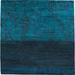 Black/Blue 72 W in Rug - Brayden Studio® One-of-a-Kind Wrenshall Hand-Knotted Tibetan Blue 6' Square Wool Area Rug Wool | Wayfair