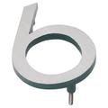 Montague Metal Products Inc. 10 in. Flat Floating Mount House Number Metal | 10 H x 7.25 W x 0.375 D in | Wayfair MHN-10-6-F-HG2