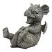 World Menagerie Overshores Whimsical L.O.L Soul Garden Laughing Out Loud Dragon Statue Resin/Plastic in Gray | 8 H x 7 W x 6 D in | Wayfair