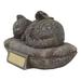 August Grove® Gahanna Heavenly Angel Sleeping on Pillow Cremation Urn Pet Memorial Figurine Resin in Brown/Gray | 7 H x 4.75 W x 4.25 D in | Wayfair