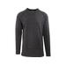 MidwayUSA Men's Heavyweight Merino Wool Long Sleeve Base Layer Shirt, Heather Black SKU - 776735