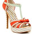 Jessica Simpson Shoes | Jessica Simpson Heel Sandel | Color: Cream/Red | Size: 6