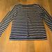 J. Crew Tops | J.Crew Navy + Blue Stripe 3/4 Sleeve Top Sz Small | Color: Blue | Size: S