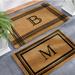 Monogrammed Coir Border Door Mat - Classic Border, 30" X 48", J / Classic Border - Grandin Road