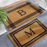 Monogrammed Coir Border Door Mat - Classic Border, 30" X 48", H / Classic Border - Grandin Road