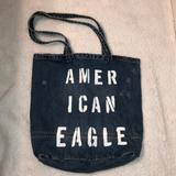 American Eagle Outfitters Bags | American Eagle Jean Tote Bag | Color: Blue/White | Size: Os