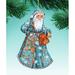 The Holiday Aisle® Fishermen Santa Holiday Shaped Ornament Wood in Blue/Brown | 5 H x 5 W x 0.25 D in | Wayfair 3807174A79C34390B8A3FFB9748993E4