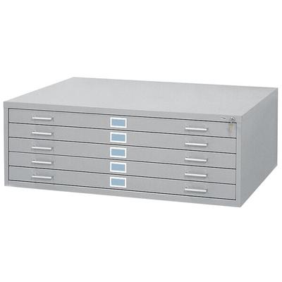 Safco 4998GRR 5-Drawer Gray Steel Flat File Cabinet for 36" x 48" Documents