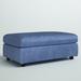 Latitude Run® Keedah 40.5" Wide Rectangle Standard Ottoman Polyester/Upholstered in Blue | 17 H x 40.5 W x 24.5 D in | Wayfair