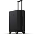 LEVEL8 Suitcase Hand Luggage Lightweight 100% PC Trolley Case Micro-Diamond Textured Design, Carry on Luggage with 8 Spinner Wheels,TSA Approved Hard Shell Suitcase (55cm, 40L,Black)