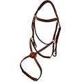 White Horse Equestrian Grackle Bridle - Real Leather Star Gem With Grackle Padded Noseband For Horse Riding Competition | Colors (Black, Brown) Sizes (Full, Cob, Pony)