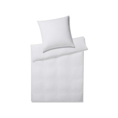 Elegante Mako-Satin Bettwäsche »Solid Stripe« Weiß 3507-00 Bettwäsche / 155x200 cm / 80x80 cm Image