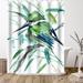 The Twillery Co.® 71" x 74" Shower Curtain, Kingfisher Green Suren by Suren Nersisyan Polyester in Blue/Green | 74 H x 71 W in | Wayfair