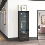 Orren Ellis Sabala 75.50" H x 23.6" W Standard Bookcase Wood in Black | 75.5 H x 23.6 W x 16 D in | Wayfair F89384AB18B84C79AFB1291D0E611673