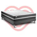 Ensemble matelas sommier vital power zen 140 x 190 cm - Couleur: Gris - Gris