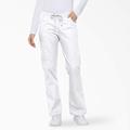 Dickies Women's Eds Signature Drawstring Cargo Scrub Pants - White Size Xxs (86206)