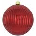 The Holiday Aisle® 8" (200mm) Rippled Shatterproof Ball Plastic in Red | 8 H x 8 W x 8 D in | Wayfair 7ADF32770A6240D2A3E85DFDD9F86FE4