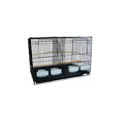 YML Breeding Black Cages with Divider, Large