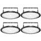 Viugreum 4 Pack 300W UFO LED High Bay Light, 30000LM Ultra Thin LED Warehouse Lighting 6500K Daylight White, IP65 Waterproof Commercial Bay Lighting Shop Area Workshop Garage Lights Fixtures