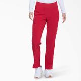 Dickies Women's Eds Essentials Tapered Leg Cargo Scrub Pants - Red Size S (DK005)