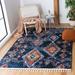 Blue/Navy 63 x 0.79 in Indoor Area Rug - Union Rustic Dewalt Southwestern Navy Area Rug Polyester/Polypropylene/Cotton | 63 W x 0.79 D in | Wayfair