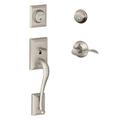 Schlage Addison Handleset w/ Deadbolt & Accent Door & Rosette in Gray | 16.4 H x 8.4 W x 3.9 D in | Wayfair F62ADD619ACCLH