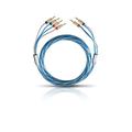 Oehlbach Bi Tech 4B 500 - Lautsprecherkabel-Set Bi-Wiring versilbert 2x2,5/2x4,0 mm² mit Banana-Verbinder - 2 x 5 m - blau/Kupfer