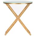 Riona Round Top Accent Table in Gold/White - Safavieh FOX2539A