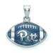 Women's Pitt Panthers Sterling Silver Enameled Football Logo Pendant