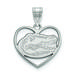 Women's Florida Gators Sterling Silver Logo Heart Pendant