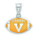 Women's Virginia Cavaliers Sterling Silver Enameled Football Logo Pendant