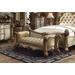 Vendome Bench in Bone PU & Gold Patina - Acme Furniture 96484