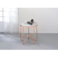 Alivia End Table in Rose Gold & Frosted Glass - Acme Furniture 81837