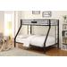 Limbra Bunk Bed (Twin XL/Queen) in Sandy Black - Acme Furniture 38000