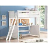 Lacey Loft Bed w/ Desk (Twin) in White - Acme Furniture 37670