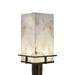 Justice Design Group Alabaster Rocks! - Avalon 18 Inch Tall 1 Light LED Outdoor Post Lamp - ALR-7563W-DBRZ