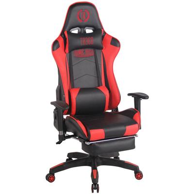 Gaming Bürostuhl Turbo XL mit Fußablage schwarz/rot Kunstleder