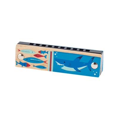 Stephen Joseph Musical Instrument Sets - Blue & Brown Shark Harmonica