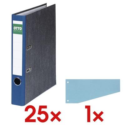 OTTO Office Re 25x Ordner »Future« inkl. 100er-Pack Trapeztrennstreifen dunkelblau, 5x32x28.5 cm Image
