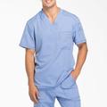 Dickies Men's Dynamix V-Neck Scrub Top With Zip Pocket - Ceil Blue Size 3Xl (DK610)