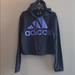 Adidas Tops | Adidas Crop Hoodie Sz Large | Color: Blue | Size: L