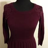 American Eagle Outfitters Dresses | American Eagle Purple Sweater Dress Lace | Color: Purple | Size: Xs