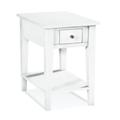 Braxton Culler East Hampton Solid Wood End Table w/ Storage Wood in White | 25 H x 17 W x 24 D in | Wayfair 1054-171/FROSTWHITE