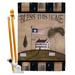 Breeze Decor Welcome Bless This Home Inspirational Sweet Impressions 2-Sided Polyester 40 x 28 in. Flag set in Black/Brown | 40 H x 28 W in | Wayfair